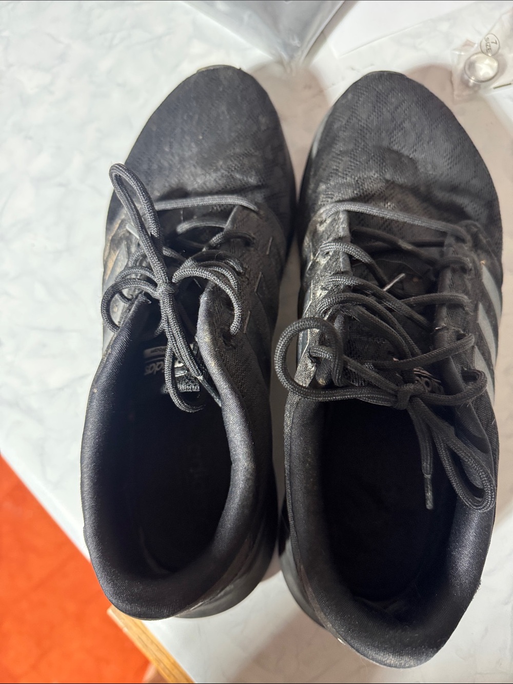 Adidas Men's Black Athletic Lace-Up Sneakers